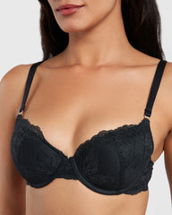 La Senza Obvious Full Coverage Bra Black / 34B