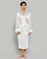 LA SENZA SATIN MID LENGTH CHIFFON SEXY ROBE 34Y9 / S/M