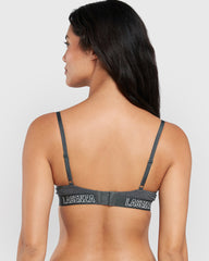La Senza Trendy Pushup Plunge Bra GREY / 34B