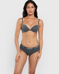 La Senza Trendy Pushup Plunge Bra GREY / 34B