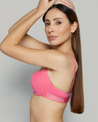 RX PU PL Knockout CDP Logo CTN HOT PINK / 34B