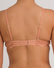 La Senza Sexy Double Pushup Plunge Lace Bra NUDE / 34B