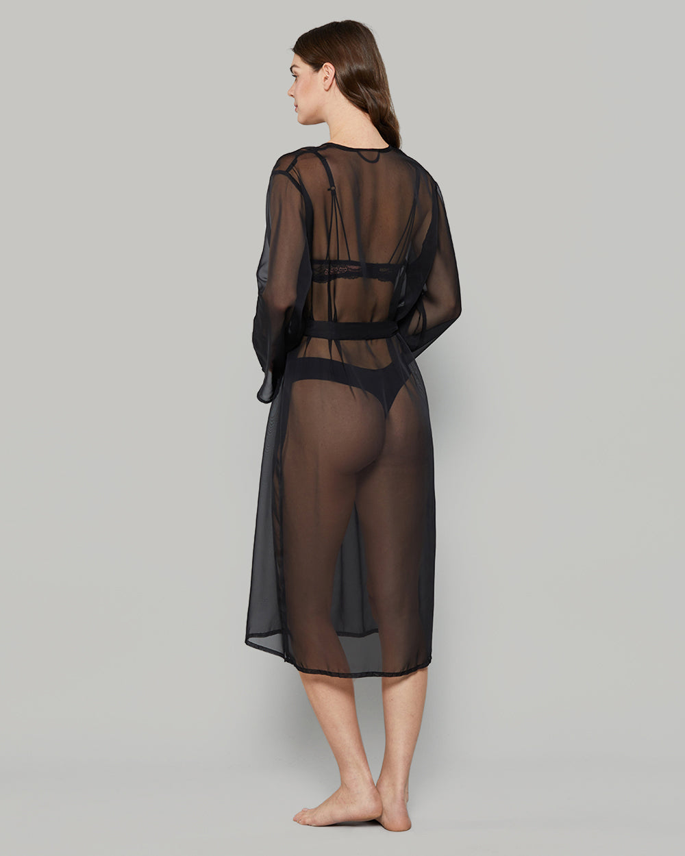LA SENZA CHIFFON BELL SLEEVE MID LENGTH ROBE 03YZ / S/M