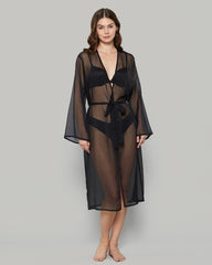 LA SENZA CHIFFON BELL SLEEVE MID LENGTH ROBE 03YZ / S/M