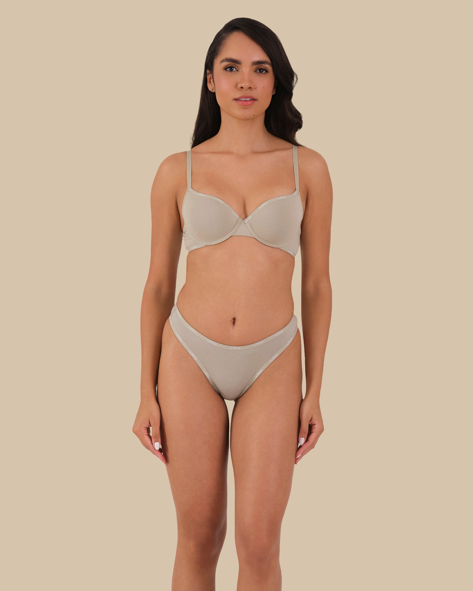 ESSENTIALS LL DEMI- LOGO SKINNY TRIM Beige / 34B