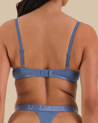 LA SENZA SKINNY LOGO COTTON BRA Light Blue / 34B