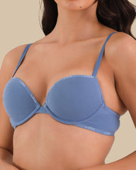 LA SENZA SKINNY LOGO COTTON BRA Light Blue / 34B