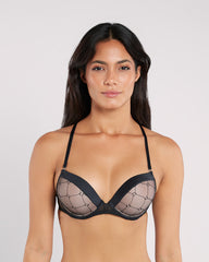 La Senza Sexy Double Pushup Plunge Bra BLACK / 34B