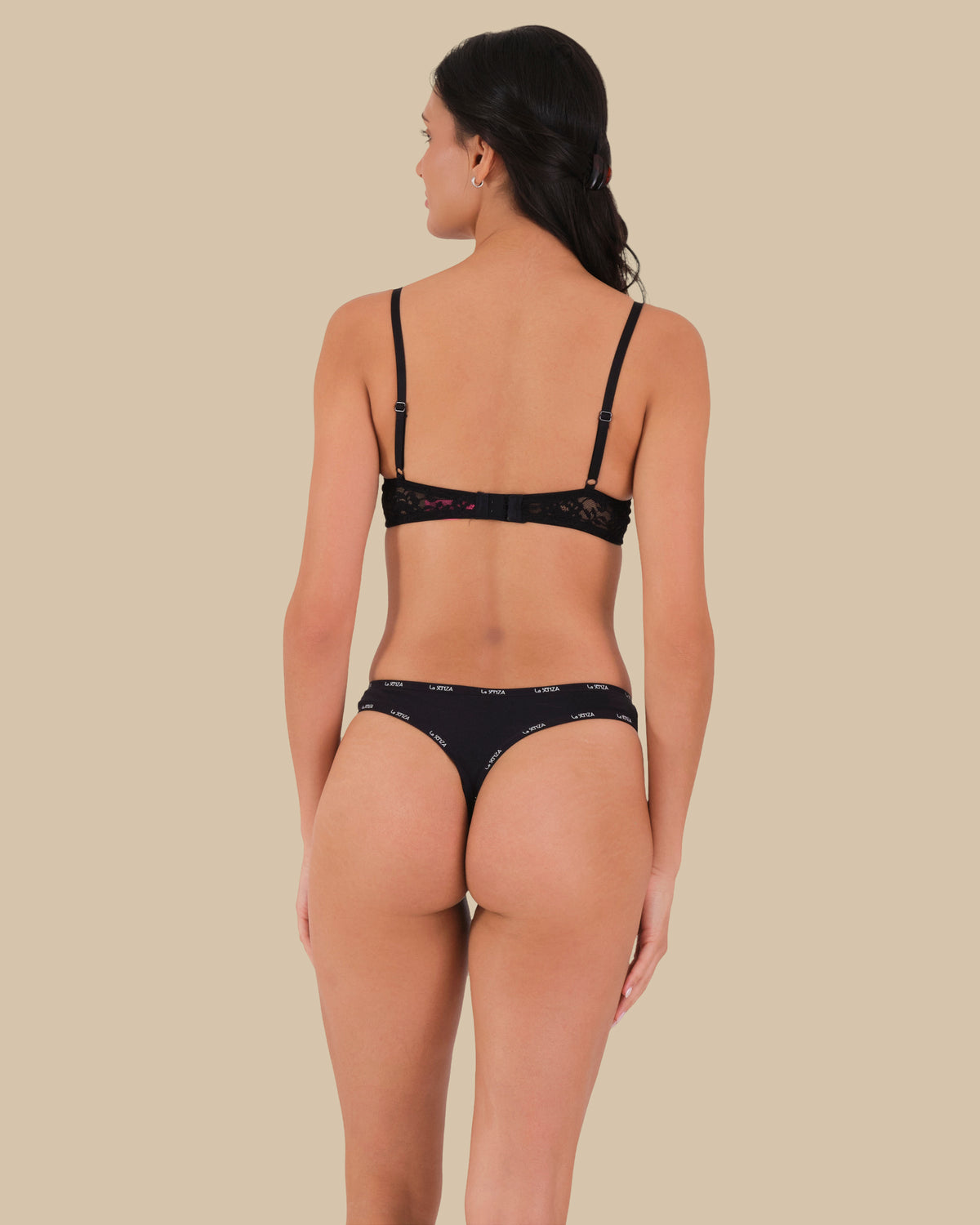 LA SENZA COTTON TRENDY REMIX BLACK PANTIES Black / S