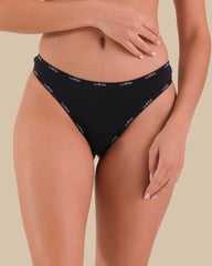 LA SENZA COTTON TRENDY REMIX BLACK PANTIES Black / S