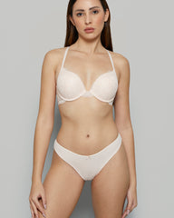 US HW/HL THONG VWAIST RIB W BOW 2X7D / S