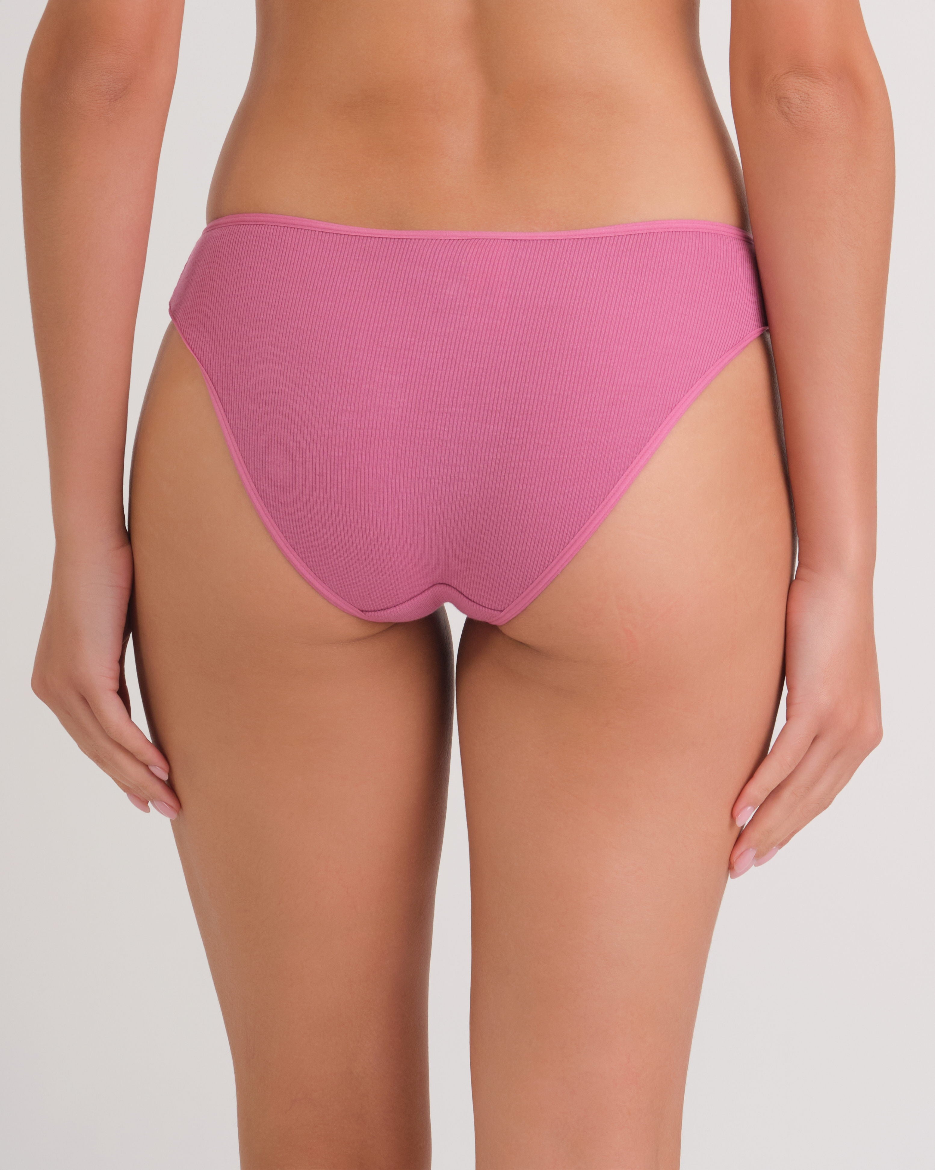 Us Bikini Vwaist Rib W Bow PG50 / MED