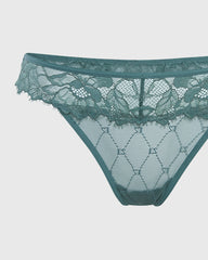 La Senza Sexy Lace Thong Green / M