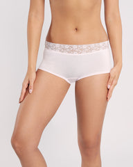 La Senza Cotton Trendy Boyshort Panty White / M