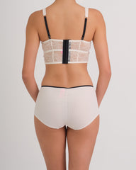 Us Boyshort Vwaist Rib W Bow 2PYO / MED