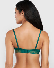 La Senza Cotton Trendy Plunge Bra Green / 34B
