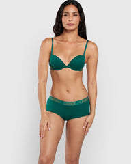 La Senza Cotton Trendy Plunge Bra Green / 34B
