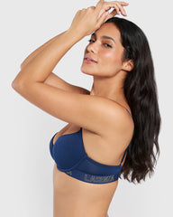 La Senza Trendy Lightly Lined Demi Bra BLUE / 34B