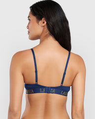 La Senza Trendy Lightly Lined Demi Bra BLUE / 34B