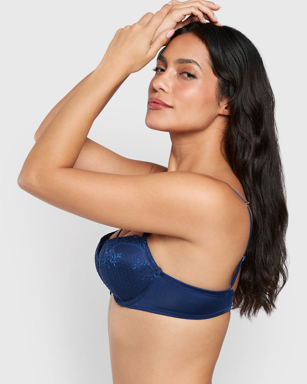 Everyday Plunge Pushup Bra BLUE / 34B