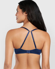 Everyday Plunge Pushup Bra BLUE / 34B