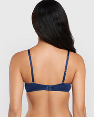 Everyday Plunge Pushup Bra BLUE / 34B