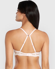 La Senza Lace Sexy Double Pushup Plunge Bra White / 34B
