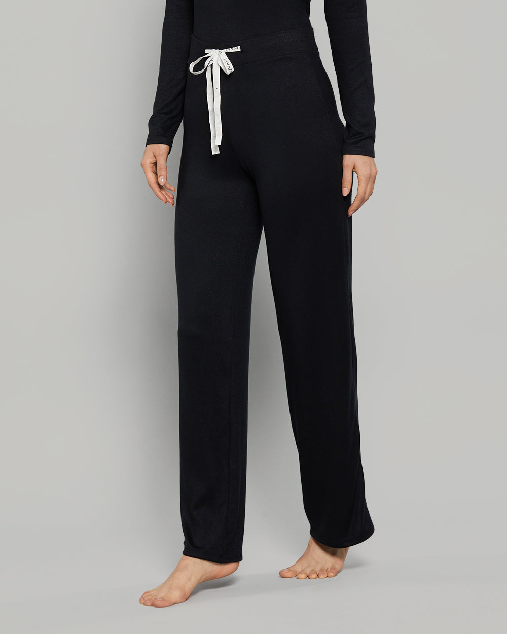 LA SENZA JERSEY DRAWSTRING BLACK CASUAL LOUNGE PANTS 03YZ / S