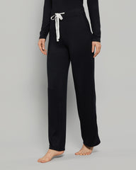 LA SENZA JERSEY DRAWSTRING BLACK CASUAL LOUNGE PANTS 03YZ / S
