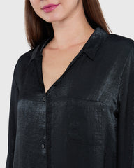 La Senza Satin Sexy Sleep Long Sleeve Top – Satin Long Sleeve Sleep Top For Women 03YZ / M