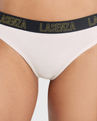 La Senza Cotton Trendy Thong White/Black / M