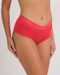 Essentials Boyshort Lurex Knockout Logo Ctn 6S2D / MED