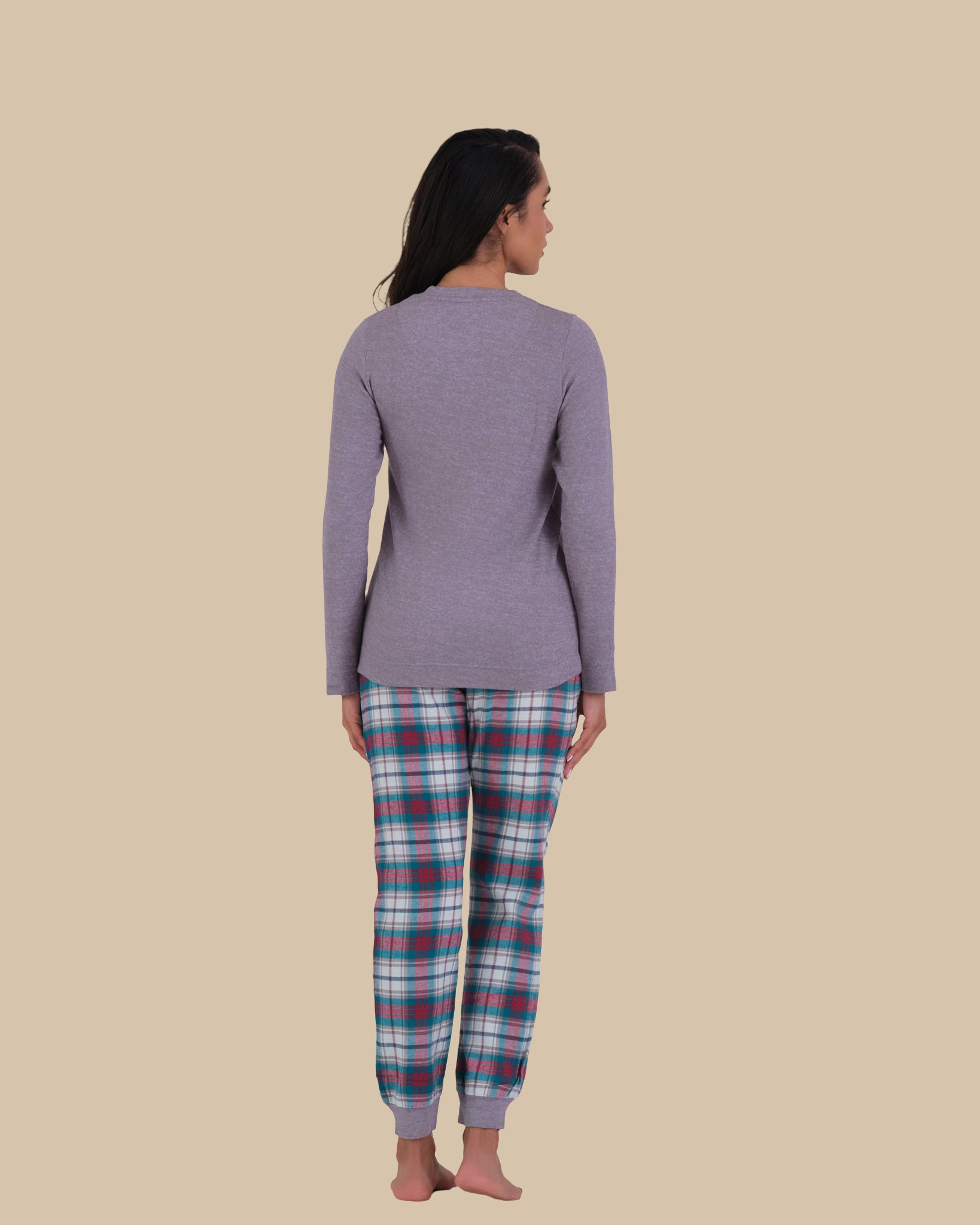 LA SENZA FLUFFLY FLANNEL CASUAL PAJAMA SET H8A1 / S