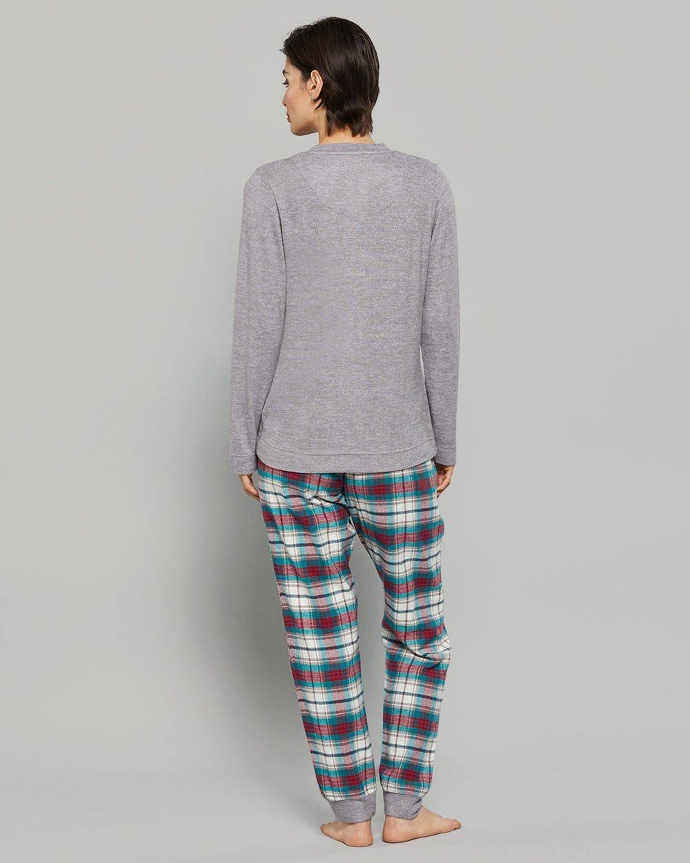 LA SENZA FLUFFLY FLANNEL CASUAL PAJAMA SET H8A1 / S