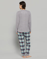 LA SENZA FLUFFLY FLANNEL CASUAL PAJAMA SET H8A1 / S