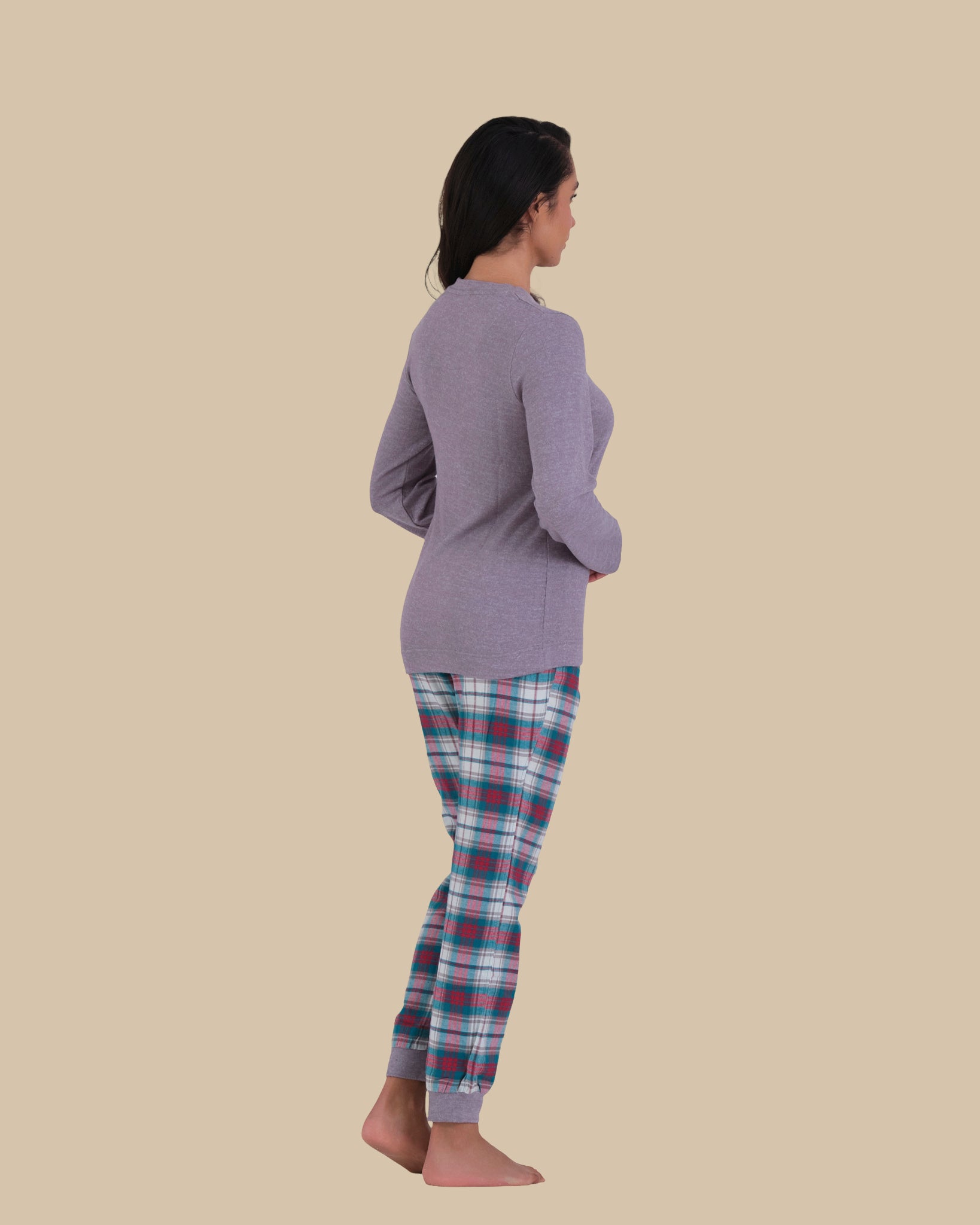 LA SENZA FLUFFLY FLANNEL CASUAL PAJAMA SET H8A1 / S