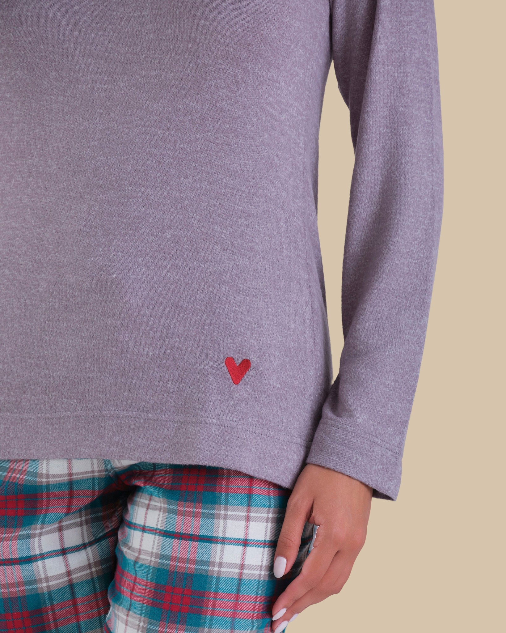 LA SENZA FLUFFLY FLANNEL CASUAL PAJAMA SET H8A1 / S