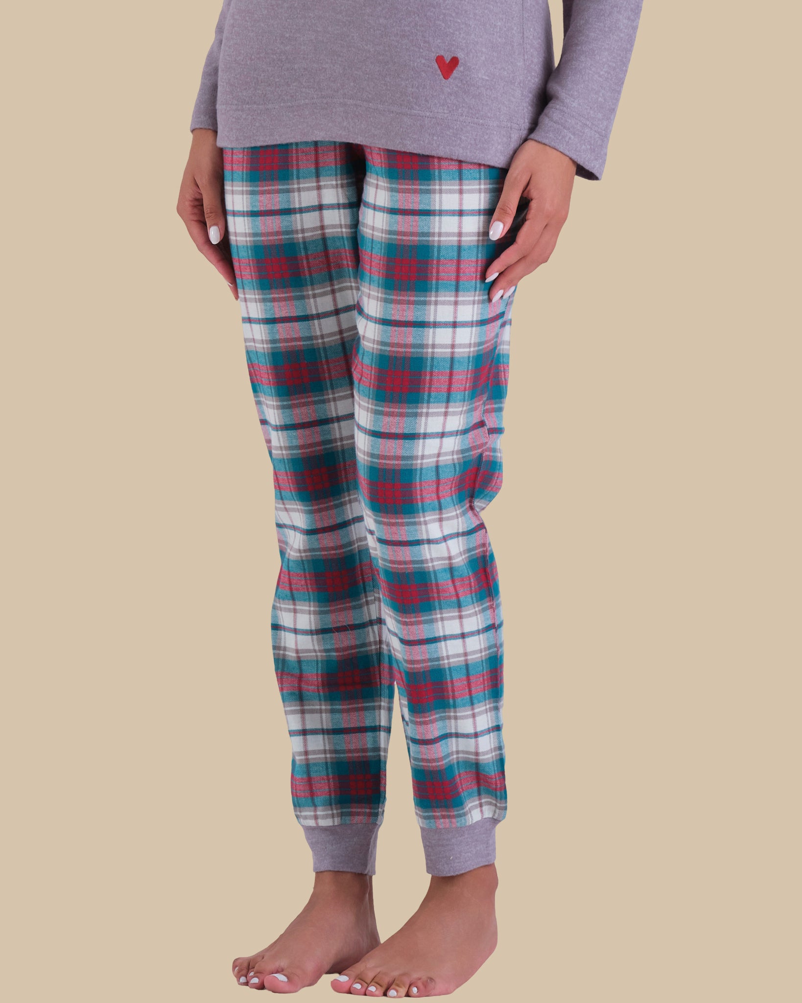LA SENZA FLUFFLY FLANNEL CASUAL PAJAMA SET H8A1 / S