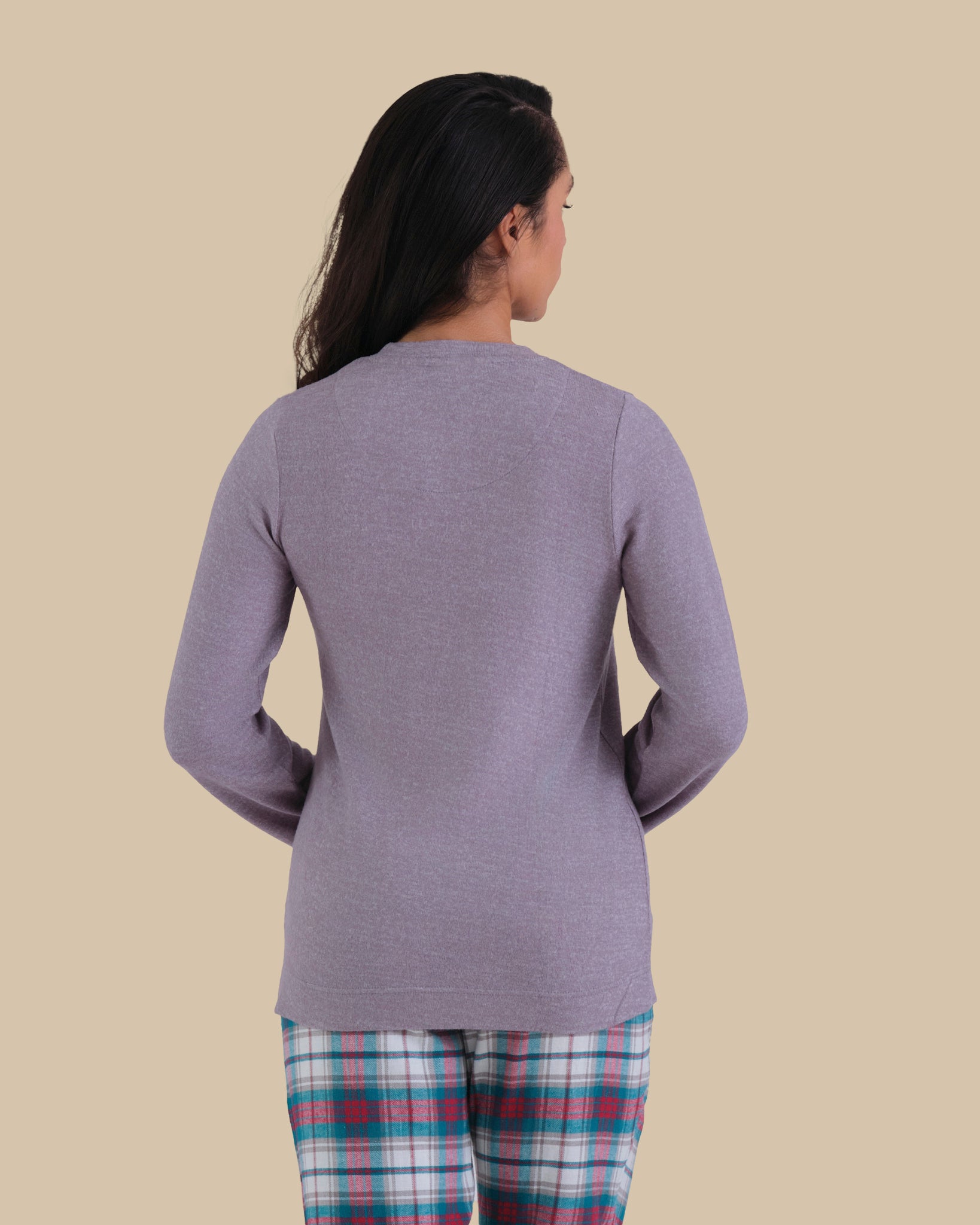 LA SENZA FLUFFLY FLANNEL CASUAL PAJAMA SET H8A1 / S