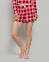 LA SENZA JERSEY GIRL BOXER WITH PATCH PRINTED BODY CASUAL SHORTS XDX0 / S