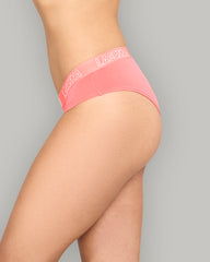 LA SENZA RX THONG KNOCKOUT LOGO SALMON PANTIES RED / S