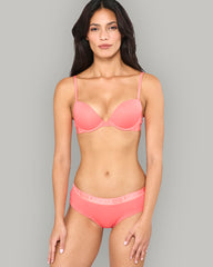 LA SENZA RX THONG KNOCKOUT LOGO SALMON PANTIES RED / S