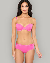LA SENZA RX KNOCKOUT LOGO HIPSTER PANTY DRK PINK / S