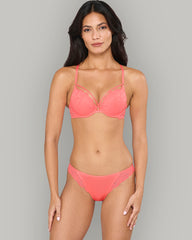 LA SENZA MONTREAL LACE SCOOP CHEEKY PANTY RED / S