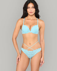 LA SENZA DIVA MINI CHEEKY PANTY WITH STRAPPY WAIST BLUE / S
