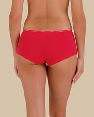 ESSENTIALS BOYSHORT COTTON - SKINNY LOGO COSMO RED / M