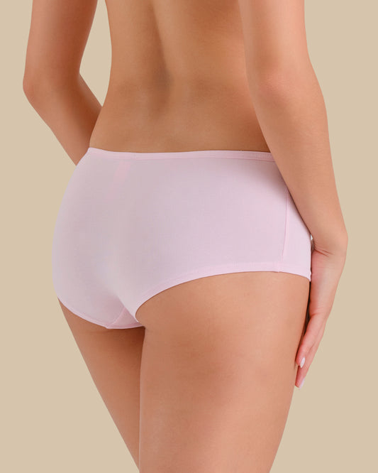 ESSENTIALS BOYSHORT COTTON - SKINNY LOGO PINK-A-BOO / M