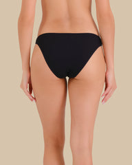 ESSENTIALS BIKINI SEMI SHEER RIB SMOULDER BLACK / M