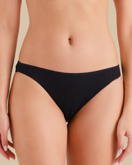 ESSENTIALS BIKINI SEMI SHEER RIB SMOULDER BLACK / M