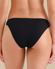 ESSENTIALS BIKINI SEMI SHEER RIB SMOULDER BLACK / M